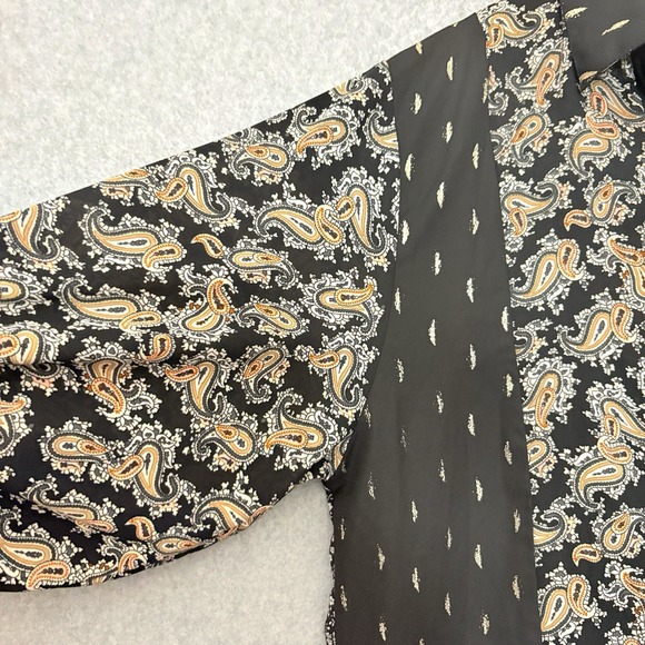 Umgee Tunic Dress Sz XL Sheer Paisley Boho Peasant Artsy Ruffle Hem Balloon Slv - Picture 4 of 9